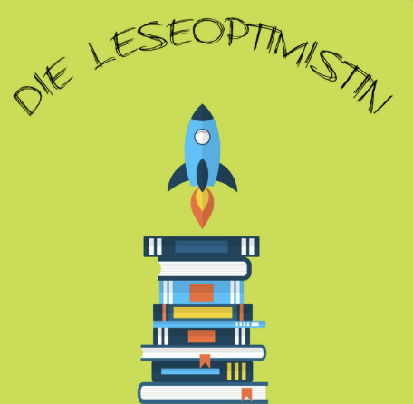 Die Leseoptimistin: Bücherstapel mit startender Rakete