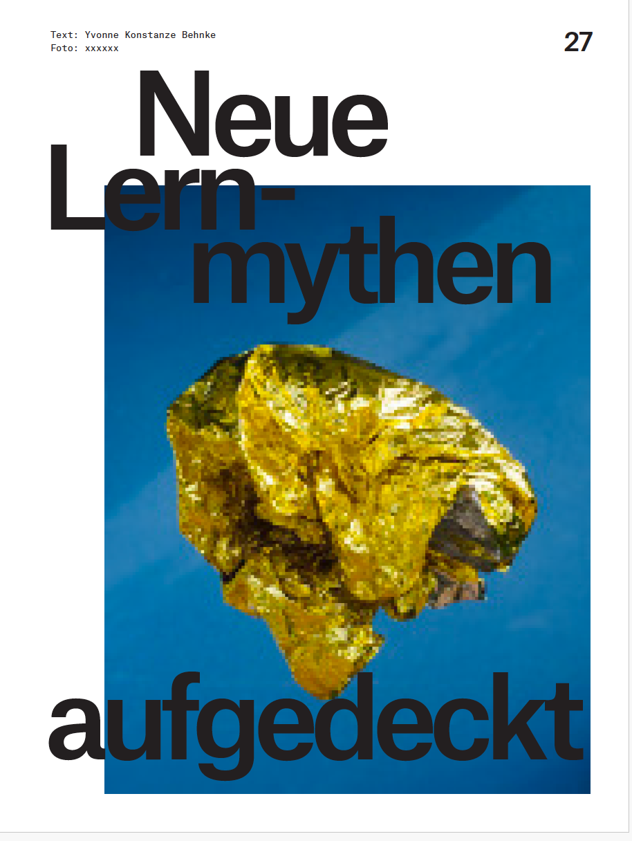 Aufmacherseite des Fachbeitrags Neue Lernmythen aufgedeckt, Seite 27